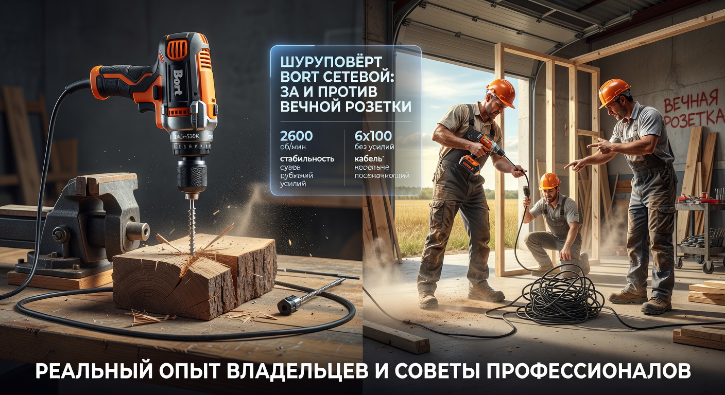 Шуруповёрт Bort сетевой: за и против вечной розетки: реальный опыт владельцев и советы профессионалов