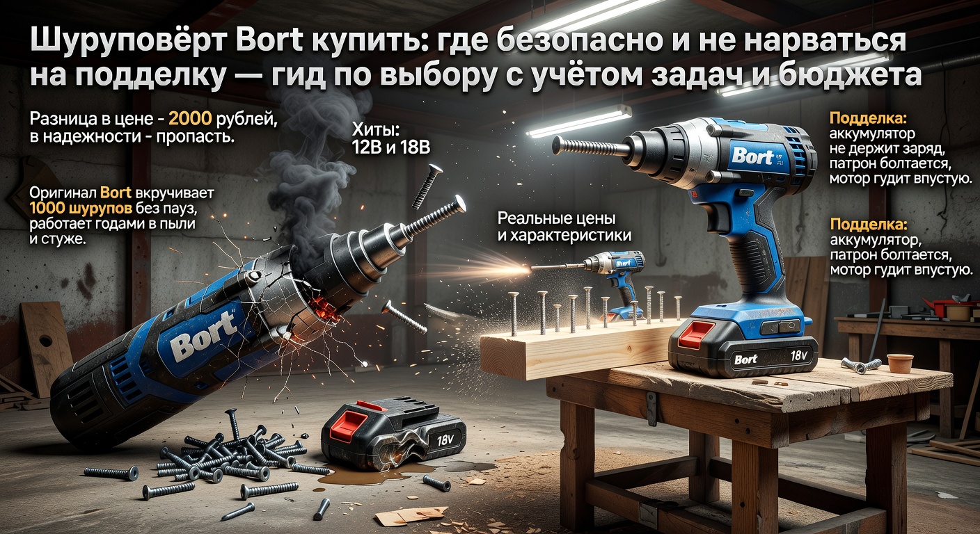 Шуруповёрт Bort купить: где безопасно и не нарваться на подделку — гид по выбору с учётом задач и бюджета