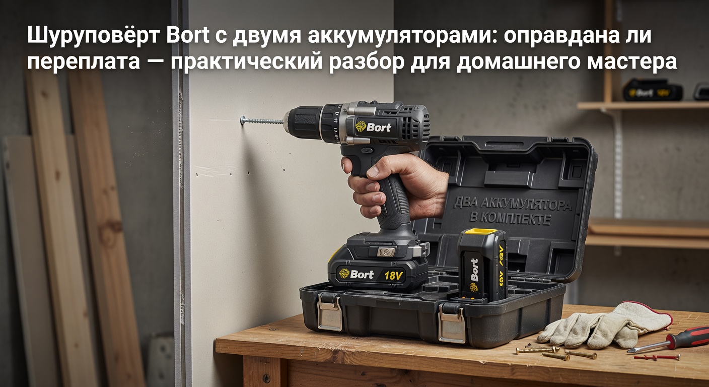 Шуруповёрт Bort с двумя аккумуляторами: оправдана ли переплата — практический разбор для домашнего мастера